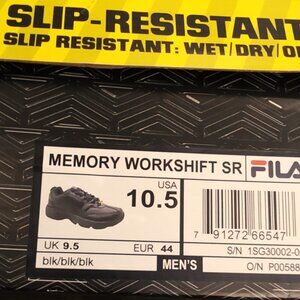 Fila black Memory Workshift mens shoes size 10 1/2 Brand New in box